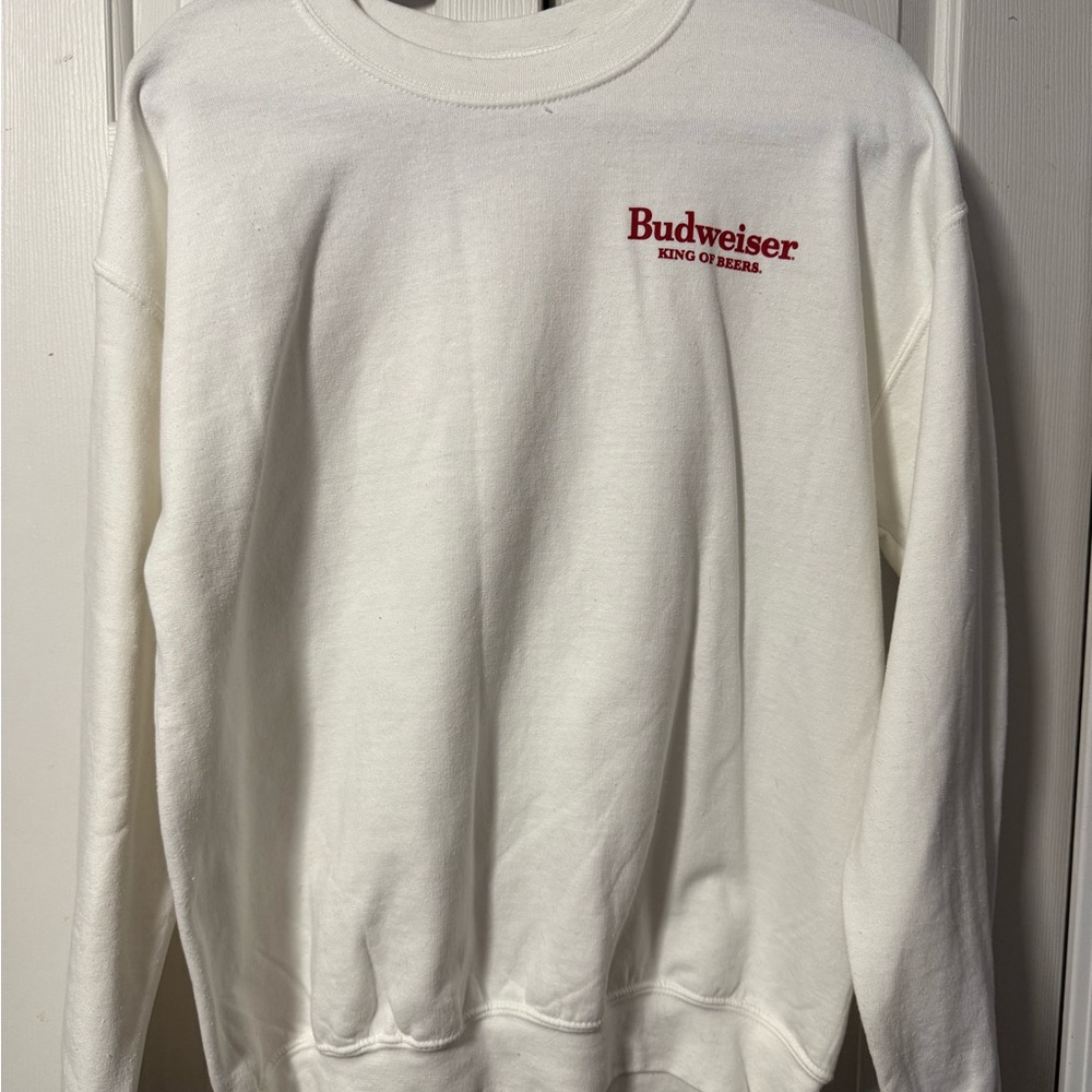 Budweiser White Men's Sweater